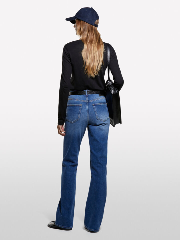 Black long sleeve t-shirt - women's long sleeve t-shirts - Black | Sisley image number 2